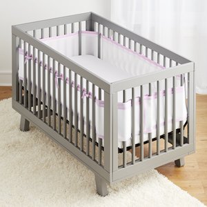 Wholesale Breathable Baby Classic Mesh Crib Liner for Baby Safety Crib Bumper <b>Cot</b> Bumper - Product Image 4
