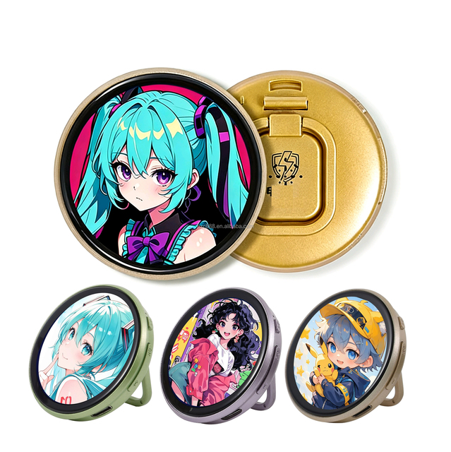 Digital Display Wearable Smart Video E Badge Electronic Goods 1.8'' HD Screen 4-Level Brightness Photo Video for Concert Fans