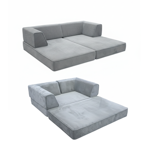 Boneless Corduroy Fabric Couch Set Apartment Hotel Foldable Sponge Foam Vacuum Packed Upholstered <strong>Easy</strong> Clean Compressed Sofa <strong>Bed</strong> - Product Image 4