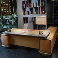 Grand mobilier de bureau, nouveau bureau de direction de luxe en forme de L