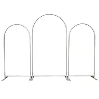Support d'arche métallique avec housse en tissu personnalisée en porcelaine bleue et blanche pour la décoration de mariages, anniversaires et événements