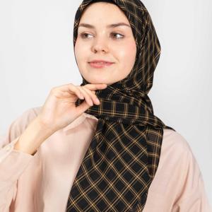 2026 Best-Selling Custom Logo Muslim Tartan Design Breathable 4-Season Lightweight Modest Female Print <b>Modal</b> <b>Hijab</b> - Product Image 1