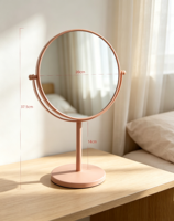 Round Magnifying Desktop Makeup Mirror 360 Degree Standing