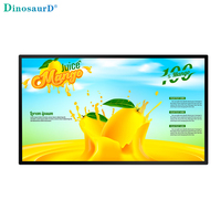 Écran publicitaire LCD à cadre fin de 32/43/55 pouces avec support mural VESA pour affichage numérique en intérieur, solution pour les panneaux de menu de restaurant