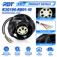 Ventilateur centrifuge pour armoire de commande R3G190-R801-10, assemblage de remplacement pour équipement de refroidissement et de ventilation industrielle PLC, débit d'air élevé