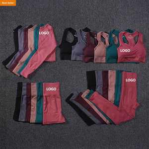 <span class=keywords><strong>Ensemble</strong></span> Sportif <span class=keywords><strong>Femme</strong></span> 4 Pièces : Survêtement, Vêtements de Fitness, Yoga, Taille Haute, Sans Couture - Product Image 1