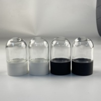 Récipient en verre pour emballage d'ampoules de 3oz 4oz bocaux en verre fond rond avec couvercle CR