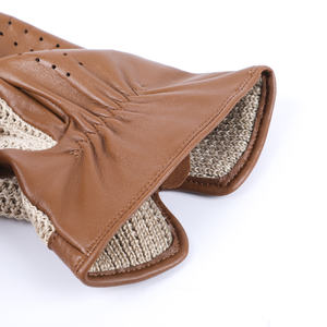 Vente Chaude Nouveau Style Gants pour Homme Printemps Été en Cuir Nappa de Mouton Véritable Non Doublés Tricotés au Crochet Aérés pour Vélo Conduite Cyclisme L - Product Image 4