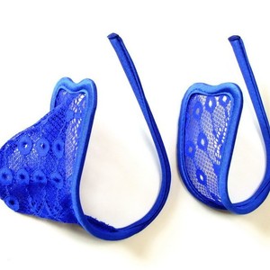 String sexy en maille bleue sans couture pour femmes, lingerie adulte - Product Image 2