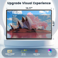 16I Inches Monitor for Laptop Extension Panel Type-C USB Connection Plug and Play No Driver Needed IPS Panel 178 Degree Wide
