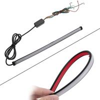 Bande lumineuse LED flexible de 30 cm pour voitures et motos 12V Ambre+Rouge Séquentiel Frein Stop & Clignotant Lumière d'angle