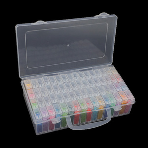 29668 64 Grids Plastic Clear Empty Diamond Painting <strong>Storage</strong> Box Beads <strong>Seeds</strong> Jewelry Organizer DIY Art Craft <strong>Storage</strong> with Handle - Product Image 2