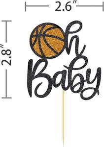 Adornos para Cupcakes de Baloncesto Oh Baby, Decoraciones para Cupcakes de Baby Shower, Cumpleaños, Temática Deportiva, Fiesta de Niños - Product Image 3
