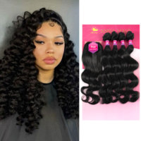 Anna Factory – Lot de mèches synthétiques en gros, kit de tresses au crochet douces et légères, cheveux à tresser pour femmes noires