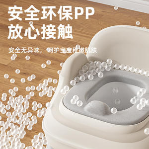 ที่นั่งฝึกขับถ่ายสำหรับเด็ก ขนาดใหญ่ พร้อมพนักพิงยางนุ่มและดีไซน์ป้องกันน้ำกระเด็น - Product Image 2