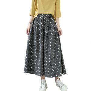 กระโปรงยีนส์ทรงเอไลน์ยาวแฟชั่นใหม่สำหรับผู้หญิง เอวยางยืด สไตล์วินเทจ ขาดๆ เหมาะสำหรับฤดูใบไม้ผลิและฤดูใบไม้ร่วง - Product Image 1