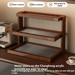 Desktop a tre strati moderno portabicchieri di bambù Multi-strato espositore tavolo da pranzo Top sala da tè acqua tazza di stoccaggio - Product Image 4