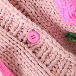 Cárdigan de Punto para Mujer Dalang, Bordado de Tulipanes, Algodón, Corte Holgado, Manga Larga, Cierre de Botón, Estampado Floral - Product Image 4