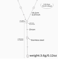 Collier et bracelet mini-ours DIY en acier inoxydable, ensemble personnalisé pour femme, collier chaîne en Y avec pendentif nez de cochon, vente chaude