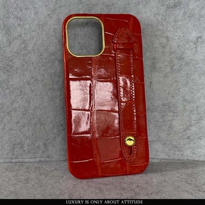 Venta caliente de alta calidad de piel de cocodrilo Real de cuero de la caja del teléfono móvil para el iPhone 12 13 14 15 16 Series - Product Image 6