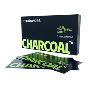 Tiras blanqueadoras de dientes Medcodes Charcoal, 7 aplicaciones para blanquear los dientes - Product Image 2