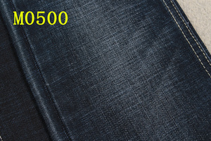 Tela vaquera elástica Crosshatch Slub de 10.9 oz y 58/59 pulgadas para jeans, material de tela azul <span class=keywords><strong>sanforizado</strong></span> para reverso. - Product Image 4