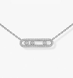 Collar Deslizante <span class=keywords><strong>de</strong></span> Alta Gama con Tres Diamantes <span class=keywords><strong>para</strong></span> <span class=keywords><strong>Mujer</strong></span>, Estilo Messi, <span class=keywords><strong>Cadena</strong></span> <span class=keywords><strong>de</strong></span> Clavícula Versátil, Colgante Fino - Product Image 6