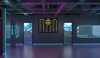 Pi-Sport 9 salles immersives Projecteur de jeux interactifs de sport Conception globale Jeux de divertissement de parc d'attractions intérieur pour adultes