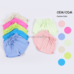 <span class=keywords><strong>Pantalones</strong></span> <span class=keywords><strong>cortos</strong></span> de entrenamiento de gimnasio de cintura alta personalizados <span class=keywords><strong>para</strong></span> niñas, <span class=keywords><strong>pantalones</strong></span> <span class=keywords><strong>cortos</strong></span> deportivos de motorista de yoga sueltos - Product Image 3