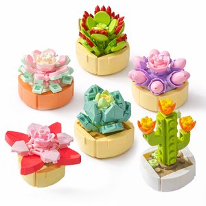 Offre Spéciale : Briques de Construction Succulentes - Jouets Mini Blocs Porte-Bonheur - 32 Types de Plantes en Briques - Kits de Construction pour Enfants - Product Image 1
