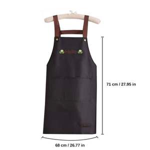 Stylish Red <b>Aprons</b> with Enhanced Water Resistance Adjustable Fit & 2 Pockets Ideal for <b>Chef</b> & BBQ Enthusiasts - Product Image 4