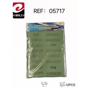 Papel de lija al agua, óxido de aluminio, papel abrasivo impermeable, 12 piezas para pulir metal y madera - Product Image 3