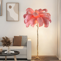 Lampes sur pied modernes en plumes de style nordique personnalisées pour les fabricants, pour les projets hôteliers, le salon, la décoration intérieure, éclairage au sol LED
