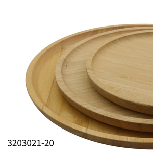 Bandeja Redonda de Madera para Servir Alimentos de la Mejor Calidad 3203021-20 con Asa de Madera Contrachapada para Taza de Té - Product Image 4