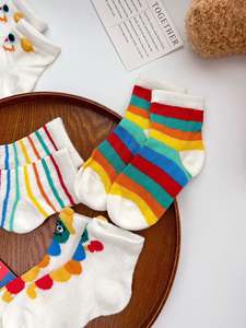 Coloré mignon enfants en gros été mince bébé chaussettes respirant maille chaussettes mignon chenille coloré chaussettes courtes - Product Image 5