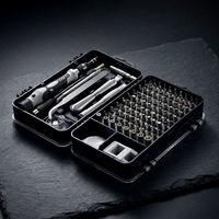 Kit d'outils de réparation électronique et de quincaillerie professionnel CR-V, coffret rigide, clés mixtes, jeu de tournevis pour une réparation de précision