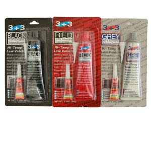 مانع تسرب سيليكون RTV مقاوم للحرارة بسعر رخيص، حمضي محايد، لون أحمر 3+3 - Product Image 2