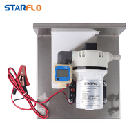 STARFLO 12V DC 30LPM Kamyon Transfer Pompası Kiti Ibc Dağıtıcı Nozullu Akış Ölçerli Def Sıvı Su Pompası