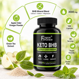 Extrait de plantes certifié GMP pour la stimulation des niveaux de cétones chez les hommes et les femmes, 120 capsules KETO BHB - Product Image 2