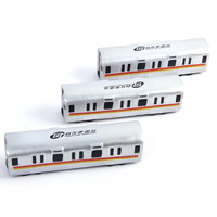 Jouets anti-stress en forme de train de métro argenté, personnalisables avec logo, en mousse PU, vente en gros
