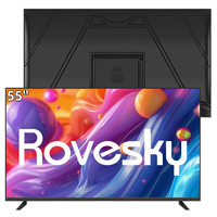 Téléviseur intelligent sans cadre 43/55/65/75 pouces 4K Ultra HD HDR Android LED avec haut-parleur intégré, design mural, téléviseur pour salle de bain