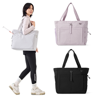 Sac fourre-tout léger et résistant à l'eau avec broderie de logo personnalisé, grande capacité, pour femmes et hommes, voyage, plage, gym, sport, à porter à l'épaule