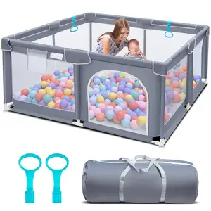 Baby Playpen Safe Sturdy Small Child Play Yard with Anti-Slip Base breathable Mesh Indoor & Outdoor Baby Play Pen Toddler fence