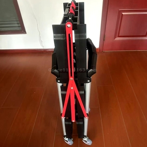 Chariot de <span class=keywords><strong>service</strong></span> en plastique portable à 3 niveaux Chariots utilitaires pliables pour restaurant à pousser avec chariot poly personnalisable OEM à quatre roues - Product Image 6