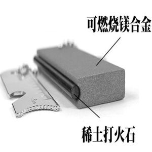 Barra de Magnesio para Encender Fuego, Inserto de Encendido para Supervivencia al Aire Libre, Borde de Afeitar, Aleación de Titanio, Negro, 75g - Product Image 4