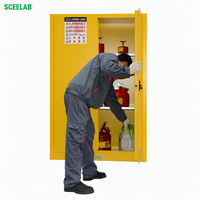 Armoire de sécurité pour liquides inflammables résistante au feu SCEELAB, design contemporain, usage commercial, école, hôpital, industrie