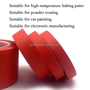 Ruban de masquage en <span class=keywords><strong>papier</strong></span> rouge haute température pour l'automobile, résistant à la chaleur au silicone, retrait propre pour la peinture en poudre et la peinture au pistolet - Product Image 2