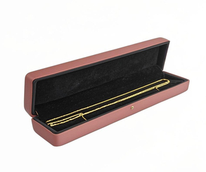 럭셔리 하이 퀄리티 사용자 정의 로고 PU 가죽 선물 포장 단일 목 보관 상자 보석 상자 - Product Image 1