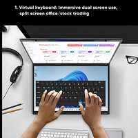 Laptop Personalizzato OEM con Doppio Schermo da 14 Pollici, Notebook Touchscreen 360 YOGA, 16GB/32GB 1TB, PC Portatile per Ufficio e Business
