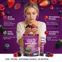 Boisson aux baies, graines de chia, glutathion, collagène, poudre de tomate, fraise, myrtille, usine source OEM